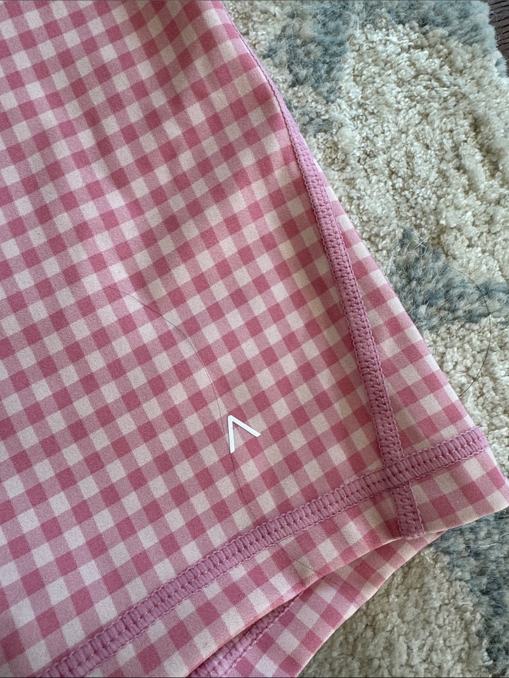 ACTA Women’s Pink Gingham Bike Shorts - Picture 2 of 4